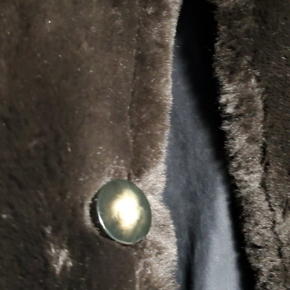 Jones New York Button Faux Fur REVERSIBLE coat Woman's Size L #15101 - Picture 10 of 14